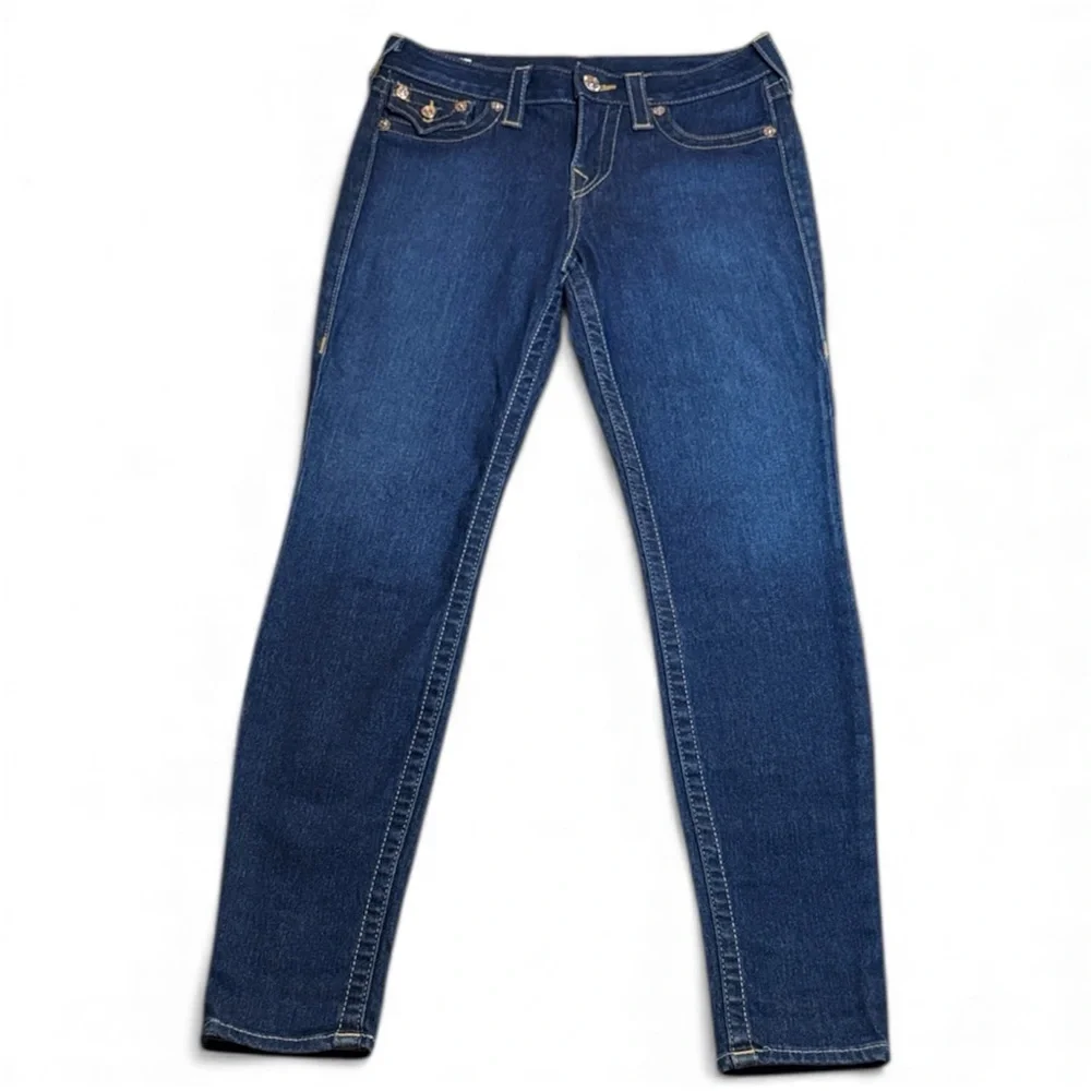 Like New! True Religion Serena Indigo Women's Stretch Super Skinny Jeans sz 29 - Picture 4 of 14